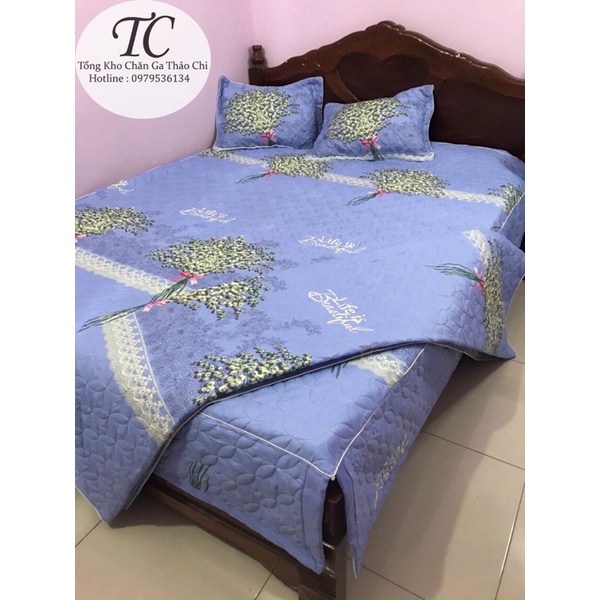 Bộ ga gối trần bông dày dặn, xẻ góc  đủ size, chat với shop để chọn thêm hơn 30 mẫu