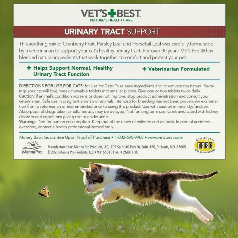 Vets Best - hỗ trợ mèo bị viêm tiết niệu,sỏi bùn