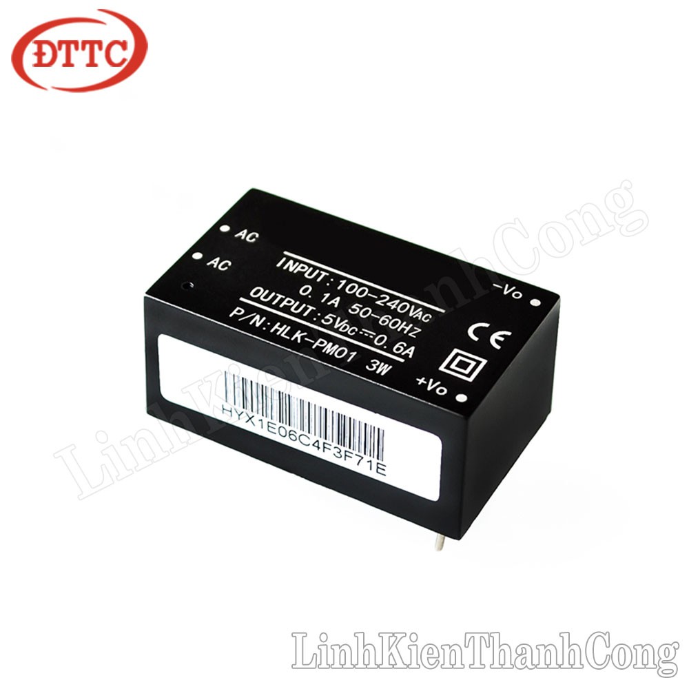 Module Nguồn AC-DC 220VAC-5VDC 3W HLK-PM01