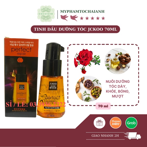 Tinh dầu dưỡng tóc JCKOO Perfect Repair 70ml Serum Phục hồi Tóc uốn, nhuộm, tóc hư tổn khô xơ giữ nếp, mượt tóc