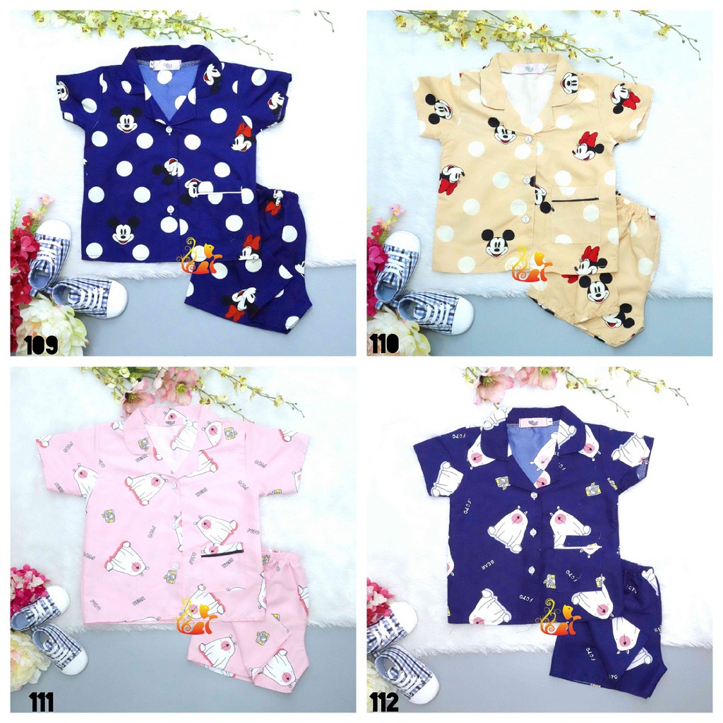 Size số 4 - Đồ Mặc Nhà "Quần Đùi" Pijama Kate Thái - Cho Bé 13 - 17kg. Từ 2 tuổi - 4 tuổi (Phần 6)