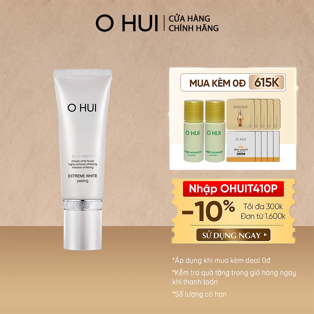 [Mã COSOS3 giảm 10%]Mặt nạ dạng kỳ tẩy tế bào chết dưỡng trắng OHUI Extreme White Peeling 60ml