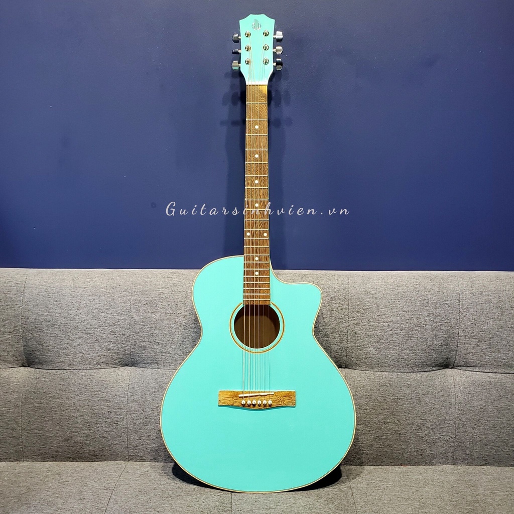 Đàn guitar acoustic màu xanh ngọc chất lượng SV-A1CL - Guitar sinh viên - guitar tập chơi màu xanh - guitarsinhvien.vn