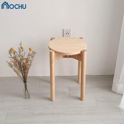 Ghế Đôn Gỗ Mặt Tròn Trang Điểm Làm Việc OCHU STOOL Nội Thất Decor Phòng Khách