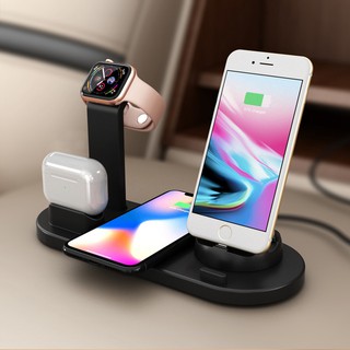 4 in 1 Multi-function 10W QI Fast Wireless Charger Desktop Stand Dock
