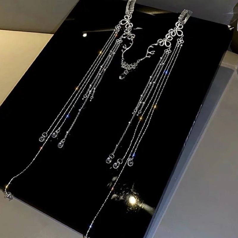 Dây Chuyền Dáng Dài Đính Đá Hình Giọt Nước Phong Cách Boho