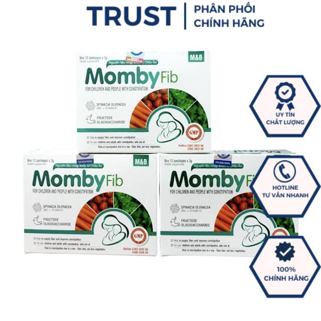 MOMBY FIB Cốm vi sinh, Men vi sinh cho bé giúp nhuận tràng, tiêu hoá tốt, bổ sung chất xơ và vitamin, hết táo bón_Chính