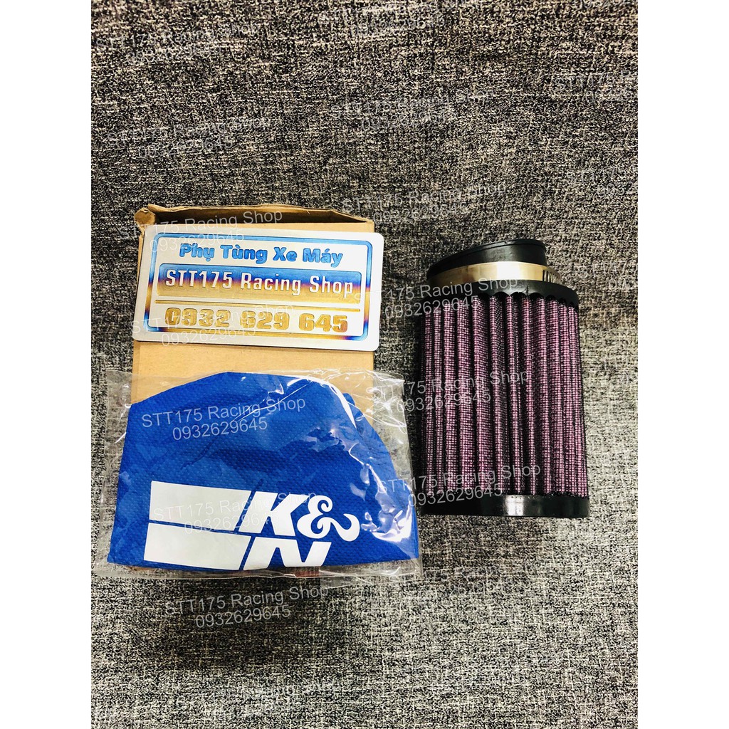 Lọc gió Trụ + Áo trùm K&amp;N ( 1:1 )