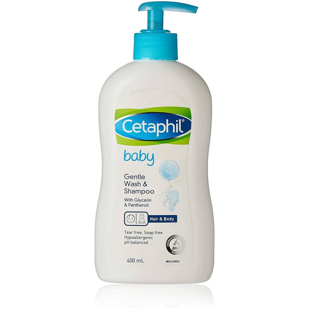 Cetaphil tắm gội 400ml - Sữa tắm gội 2 in 1 Cetaphil Baby Gentle Wash & Shampoo