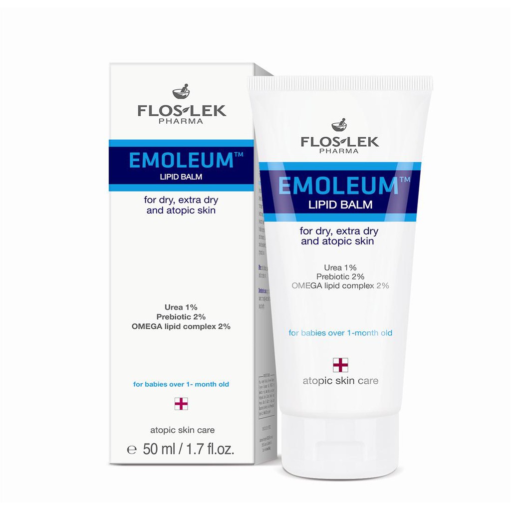 Floslek - bộ Gel tắm gội Atopic 150ml và kem dưỡng ẩm dành cho da khô, viêm da cơ địa Lipid Balm 50ml