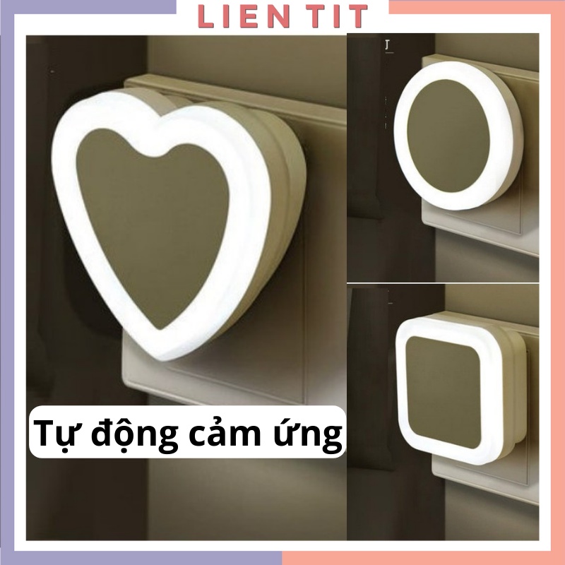 Đèn ngủ LED cảm ứng ánh sáng tự động bật tắt, bóng đèn ngủ nhiều mẫu cute ánh sáng trắng dịu nhẹ