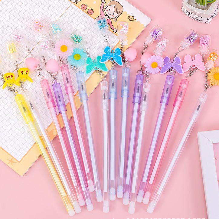 1 Bút Mực gel Hình Chai Bướm Màu Đen