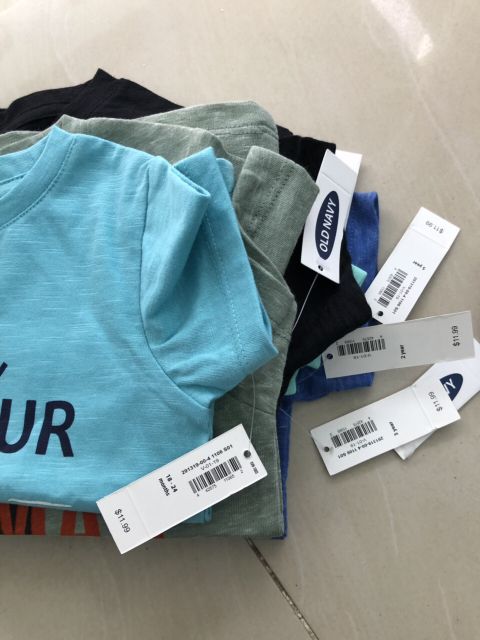 Áo thun bé trai oshkosh xuất dư size 12m-5t