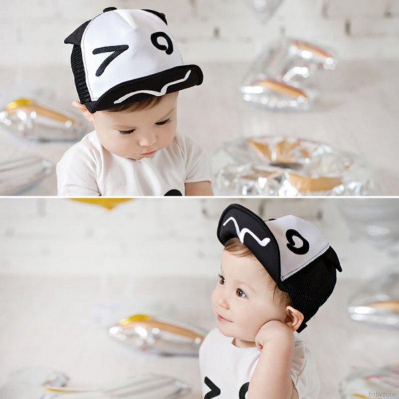 Mũ lưỡi trai cotton phối tai xinh xắn cho bé