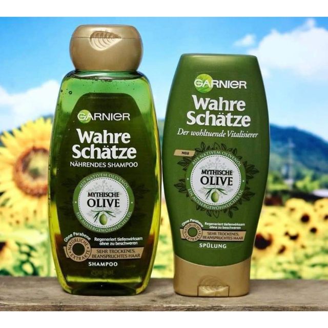 Bộ gội xả Garnier olive dành cho tóc rất khô và hư tổn, xách tay Đức