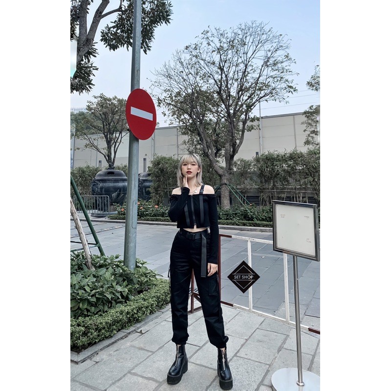 Quần jogger kaki túi cài ( tặng kèm belt)