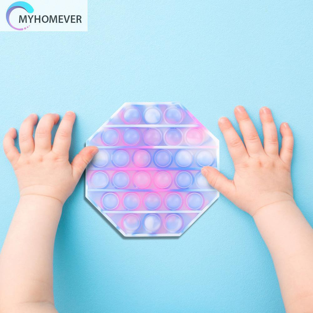 Pop It Fidget Đồ chơi Octagonal Shape Push Bubble Sensory Autism Antistress Child Fluorescent Đồ chơi