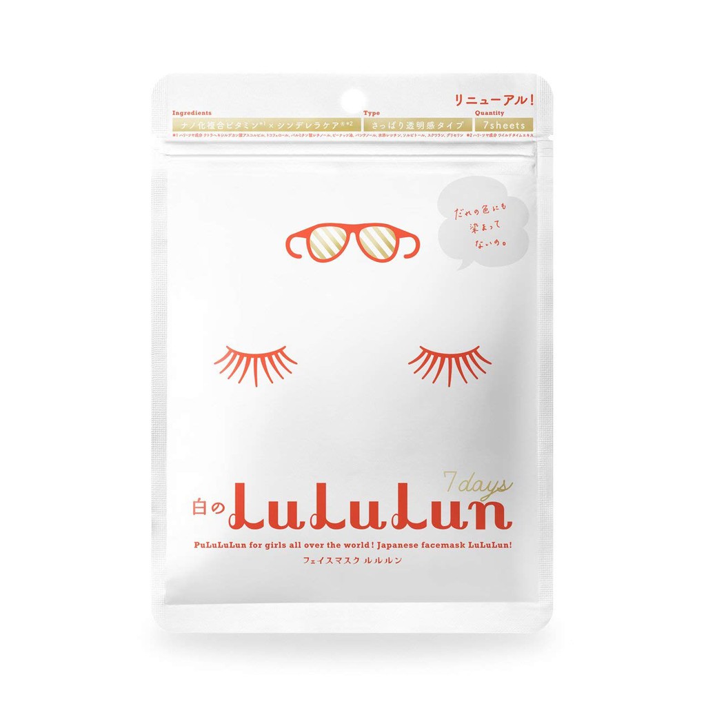 Mặt nạ dưỡng trắng da LuLuLun Face Mask 7 Days Bịch 7 miếng