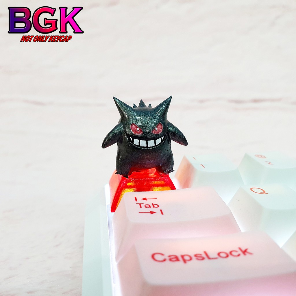 Keycap Lẻ Artisan GENGAR V2 Cực đẹp ( Đế Xuyên LED, Keycap bàn phím cơ,keycap resin độc lạ )