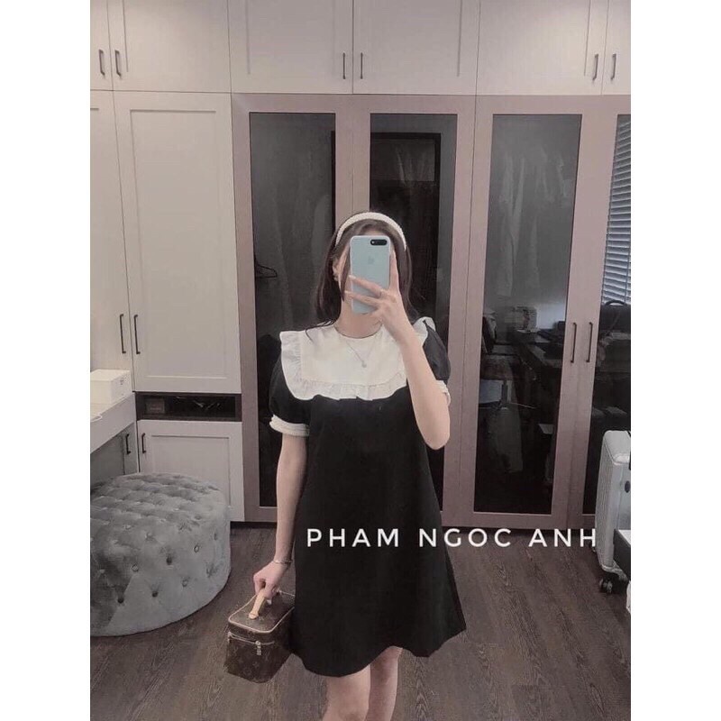 Váy cho con ti phối cổ trắng sml 40-60kg
