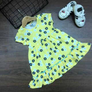 Đầm thun cotton cho bé gái