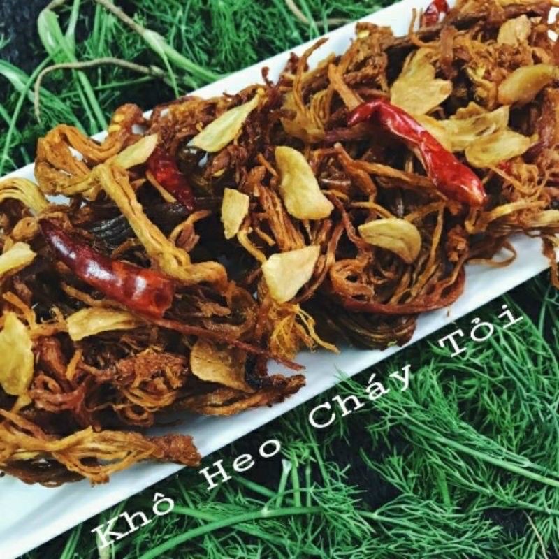 Khô heo cháy tỏi lon pet 300gr