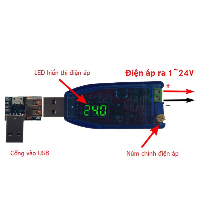 Mạch điều chỉnh điện áp 3W cổng USB