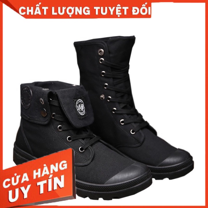 Giày nam cao cổ đa năng vải bố dày dặn cổ bẻ xuống hoặc dựng lên thành bốt giaynam-G16 - Hàng nhập khẩu