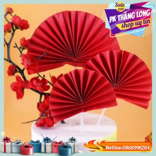 Quạt Giấy Trang trí bánh kem - Trang trí bánh sinh nhật