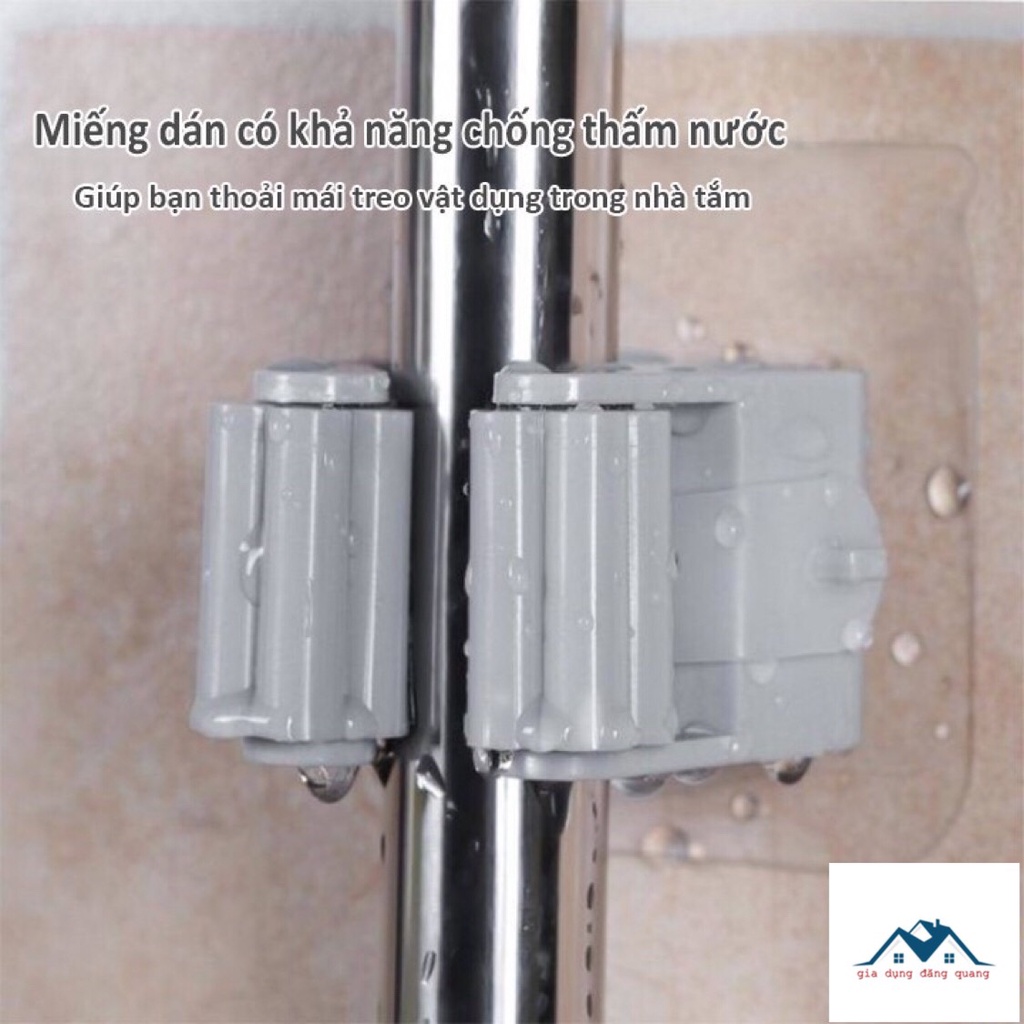 Móc Treo Chổi - Móc dán tường kẹp giữ cây lau nhà, móc treo kẹp chổi, gài chổi dán tường chịu lực tốt