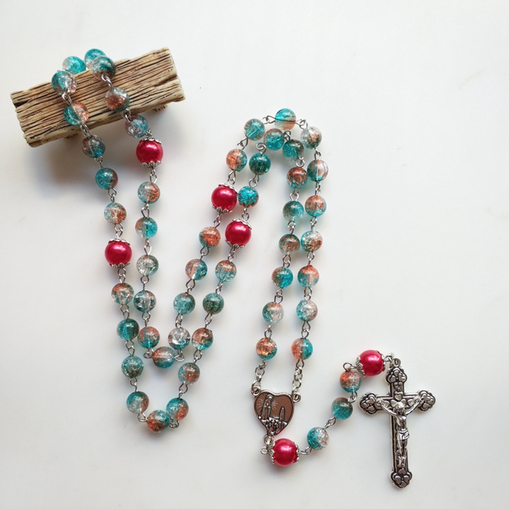 Vòng cổ Chuỗi Hạt Nhiều Màu Sắc Hình Thánh Giá