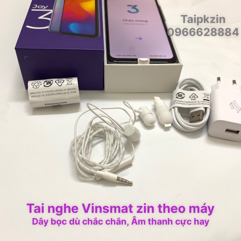 Tai VinSmat dây bọc dù chính hãng, Jack cắm 3.5mm