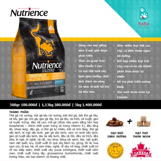 [5Kg] Hạt NUTRIENCE SubZero Fraser & Valley Cho Mèo (Gà Tây, Cá Hồi, Cá Trích, Cá Tuyết & Rau Củ Tự Nhiên)