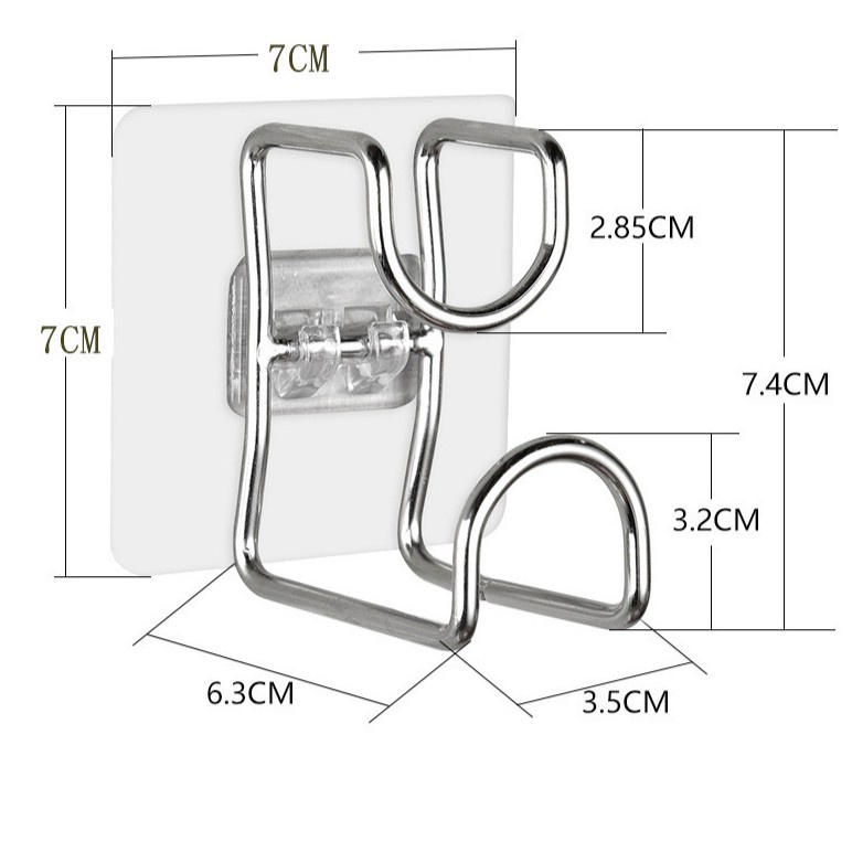 Móc Treo Thau Chậu Dán Tường Đa Năng KUNBE, Không Cần Khoan Đục, Tiết Kiệm Không Gian