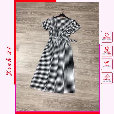 Đầm váy caro form dài kèm belt (kèm hình thật) | BigBuy360 - bigbuy360.vn