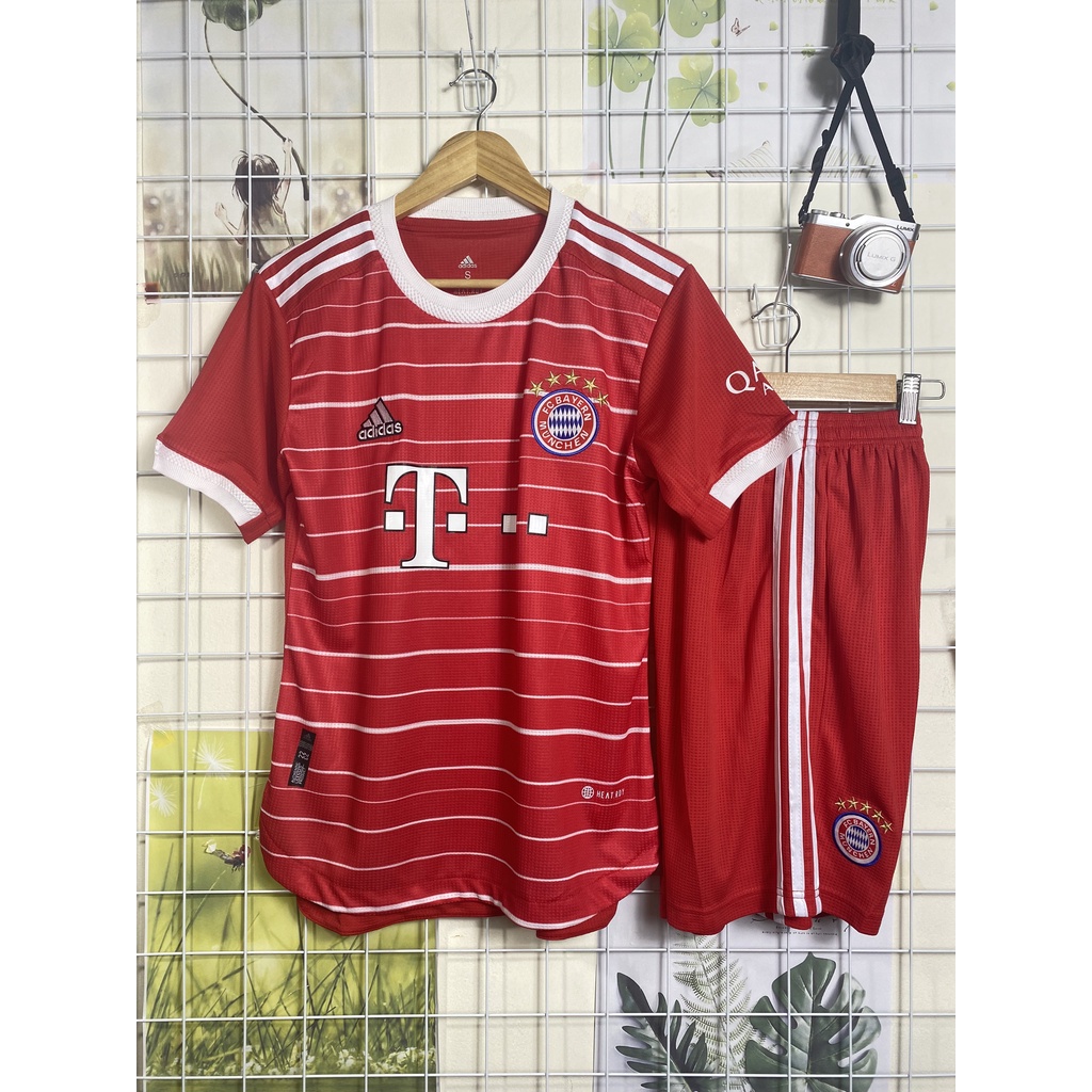 Free Ship - Quần Áo bóng đá CLB Bayern München Đỏ Sân Nhà 2022 - 2023 Hàng Thái Lan