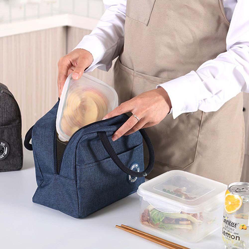 Túi Đựng Hộp Cơm Trưa Bằng Nylon Chống Nước Có Khóa Kéo Hình Gấu Trúc Phong Cách Hàn Quốc Cho Nữ