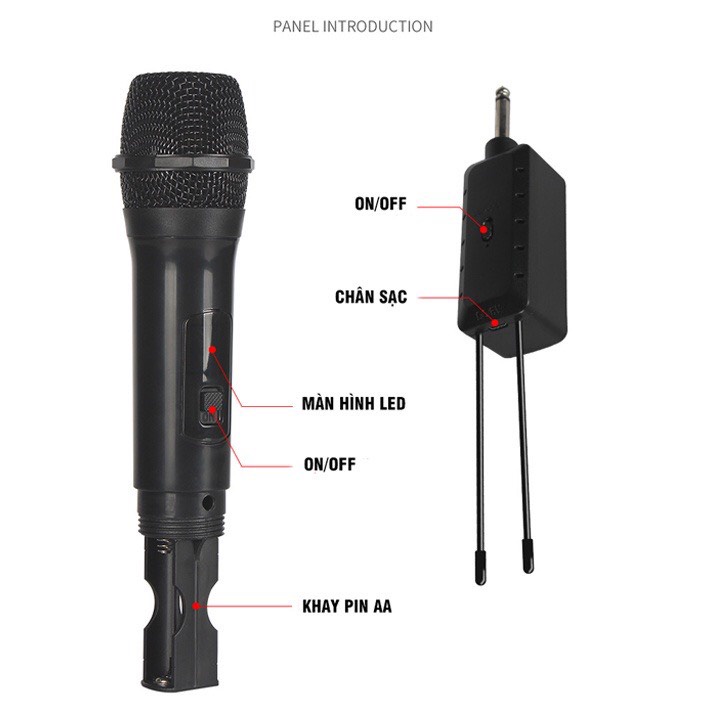 [CHÍNH HÃNG] Bộ 02 Micro hát karaoke ONTEK MV02 bản nâng cấp, hút âm tốt, chống hú cho loa kéo, dàn âm thanh