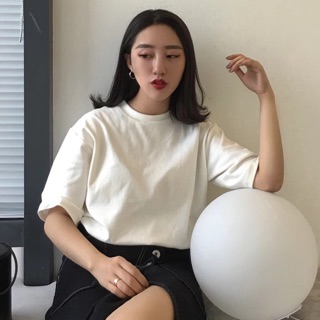 Áo Thun Trơn Trắng Tay Lửng ( Basic Tee )