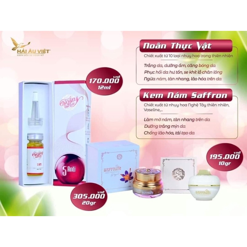 Combo DƯỠNG DA TRẮNG HỒNGKem Face Napoli 40gr+Sữa Rửa Mặt+Serum Noãn Thực Vật
