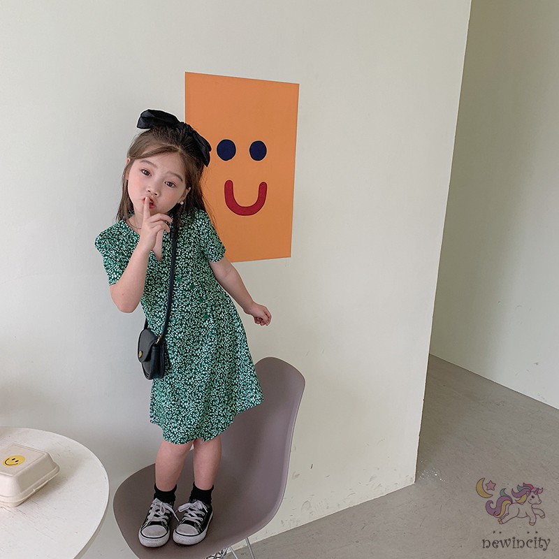 Đầm Nữ In Hoa Phong Cách Retro Xinh Xắn