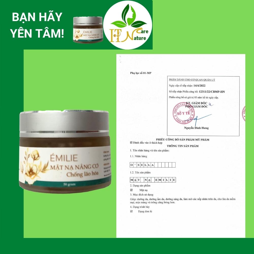 Mặt nạ nâng cơ Emilie 50g ch.ống lão h.óa tươi trẻ că.ng mịn da HT Nature Care