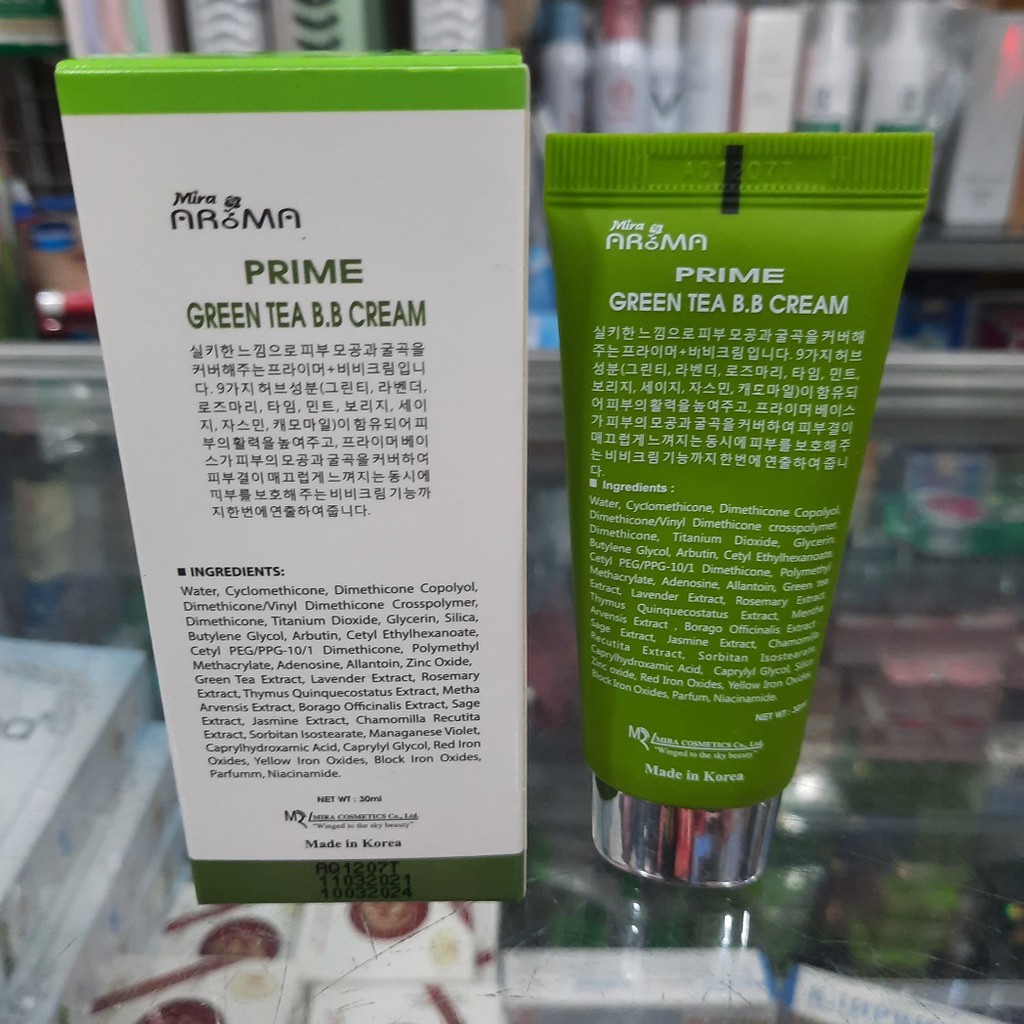 Kem Nền Trà Xanh Mira Aroma Prime Green Tea BB Cream 30ml