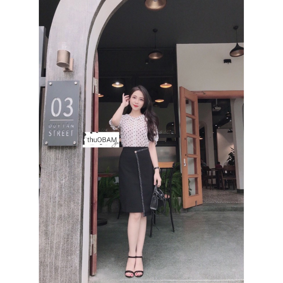 [MÃ GIẢM GIÁ 20K CHO ĐƠN HÀNG TỐI THIỂU TỪ 500K]Chân váy công sở, chân váy bút chì dáng dài tà chéo | BigBuy360 - bigbuy360.vn