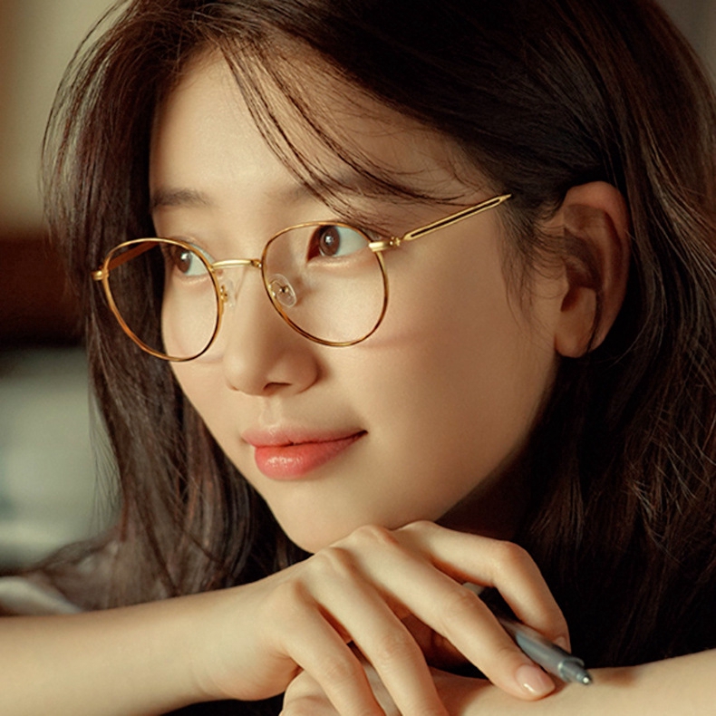 Kính mắt thời trang gọng kim loại phong cách Hàn Quốc thời trang Ulzzang cho nữ