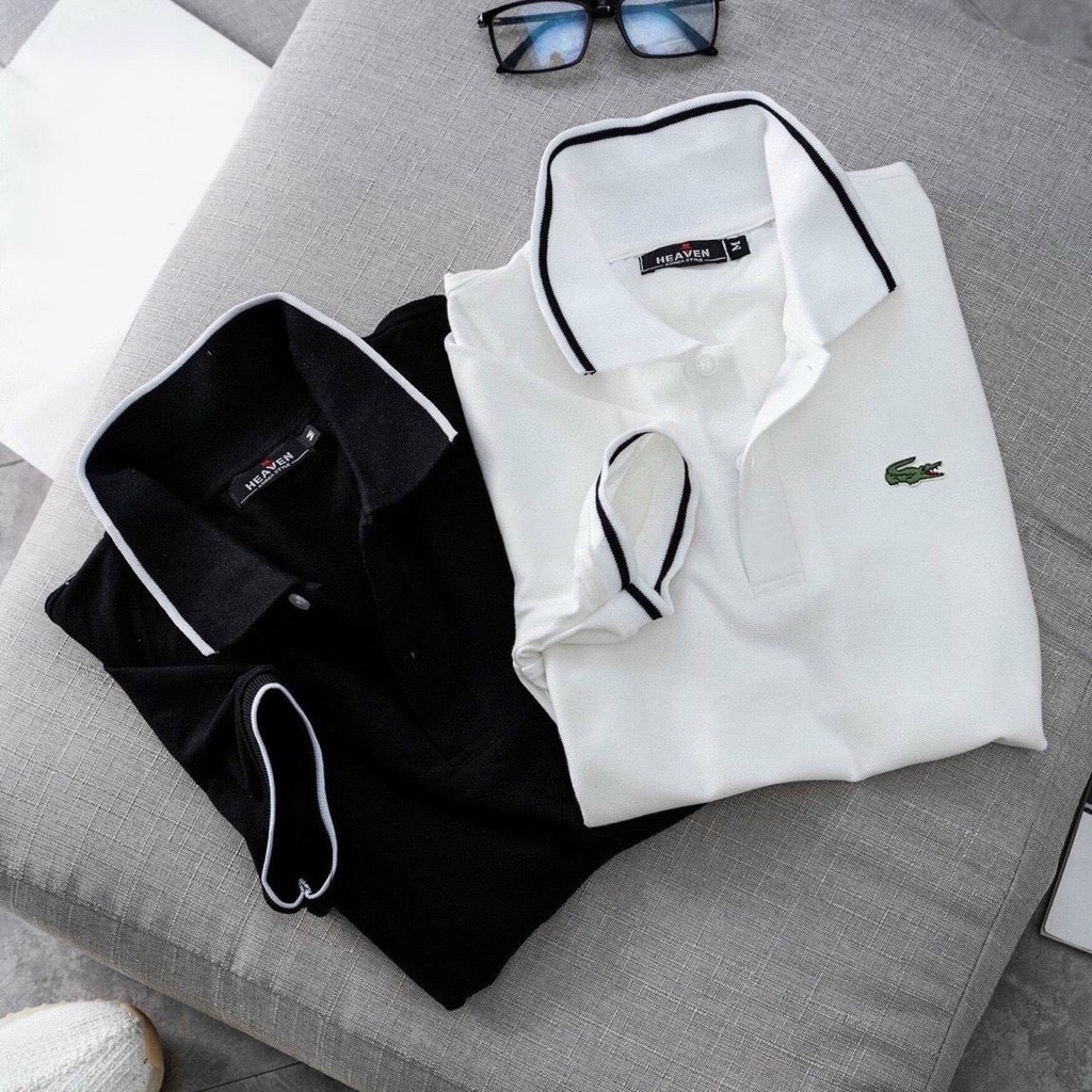 Áo Thun Nam - Nữ có cổ đẹp tay ngắn cao cấp LACOS01