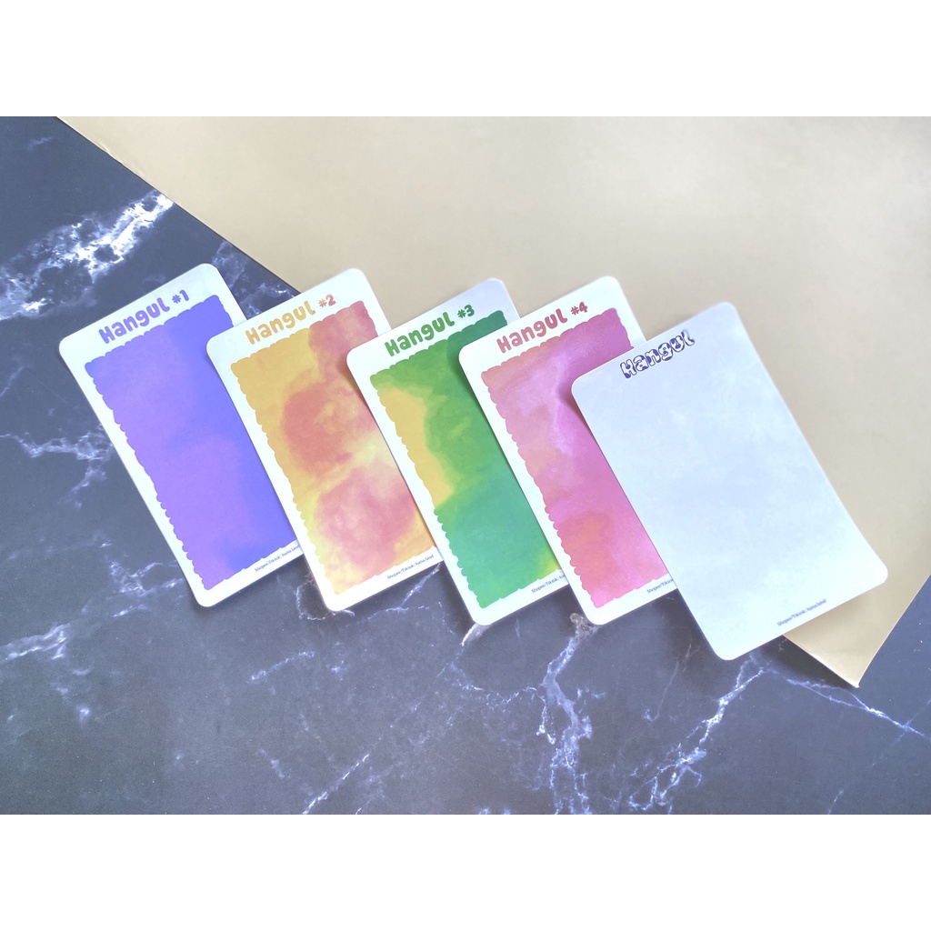 Sticker decal ký tự tiếng Hàn cán hologram Hangul #01 _ #hana.land