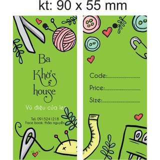 In tag giấy số lượng 2000 chiếc