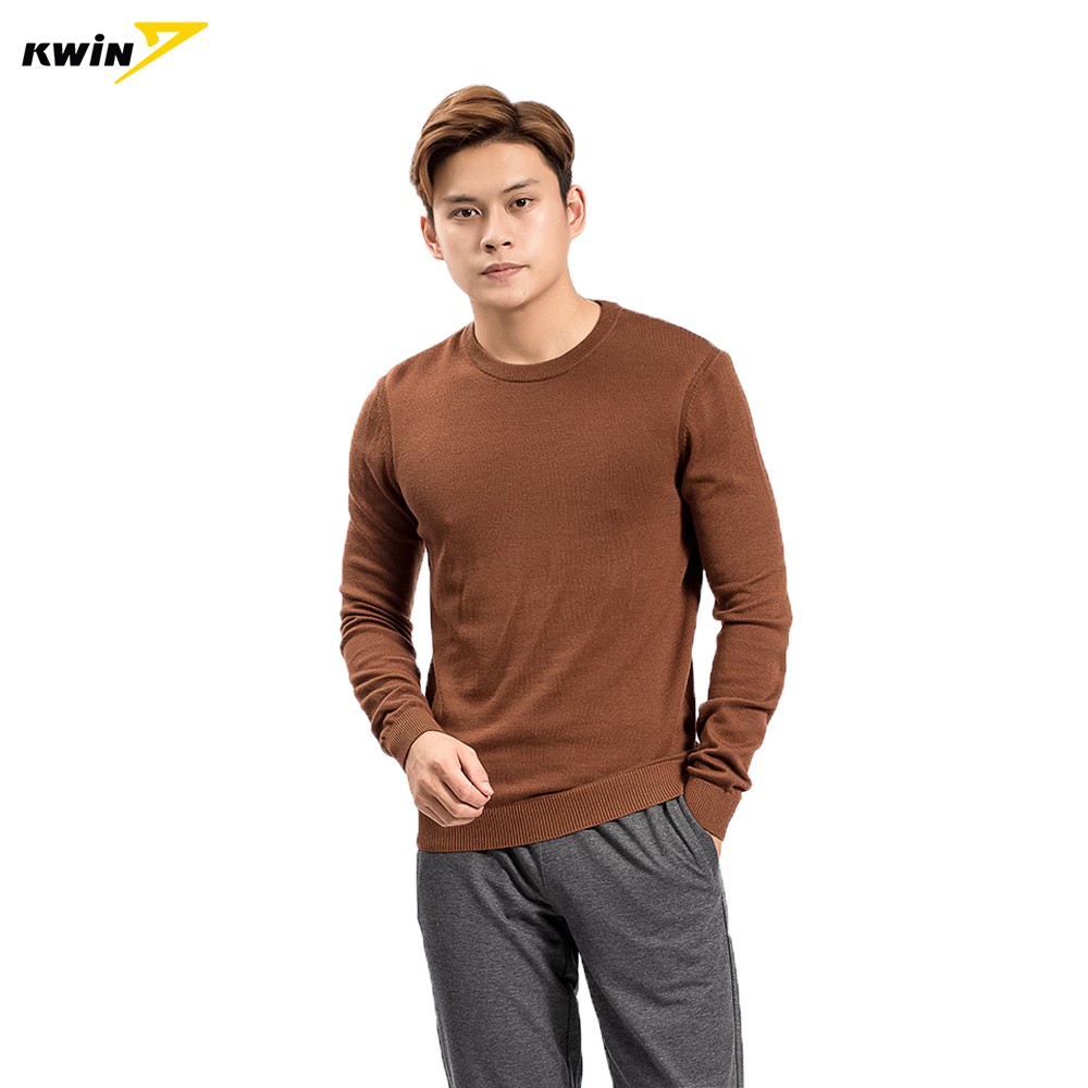 Áo len nam dài tay KWIN dáng Slim fit ôm vừa vặn, chất liệu mềm nhẹ, giữ ấm tốt - KWO005W8