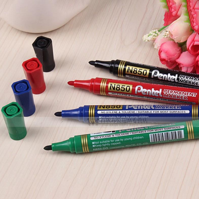 Bút Lông Dầu Pentel N850 /Bút Dạ Kính /Bút Dạ Dầu /Mực Nhanh Khô Không Nhòe Khi Thấm Nước /Viết Được Trên Mọi Chất Liệu